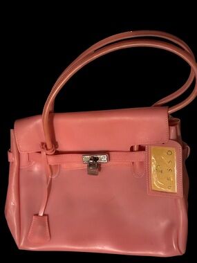Title: NWT VINTAGE Y2K BESSO Pink Jelly Birkin Bag W/ Padlock & Key
